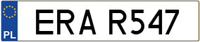 Trailer License Plate